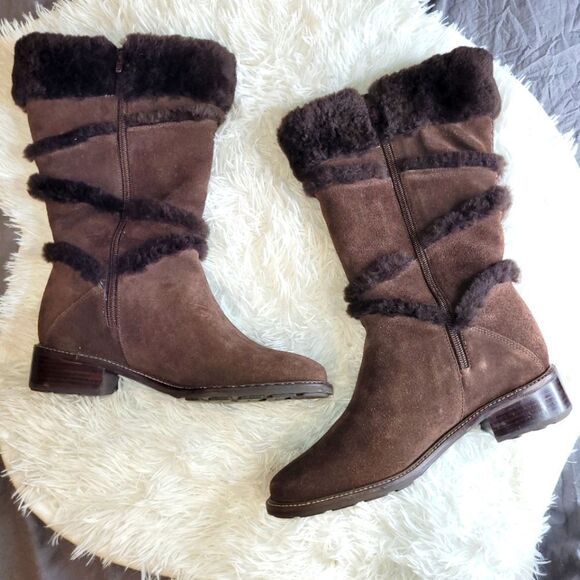 L.L. Bean Fur Boots Women's sz 8M - Picture 1 of 3